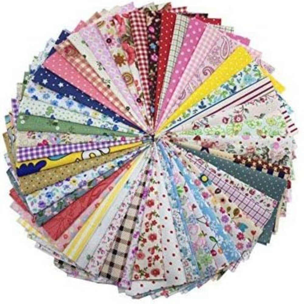 100 Pieces 6'' x 6''100% Printed Cotton Quilting Fabric Patchwork Precut Fabric